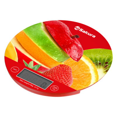 Весы кухонные электронные 8кг (фрукты) SA-6076F
