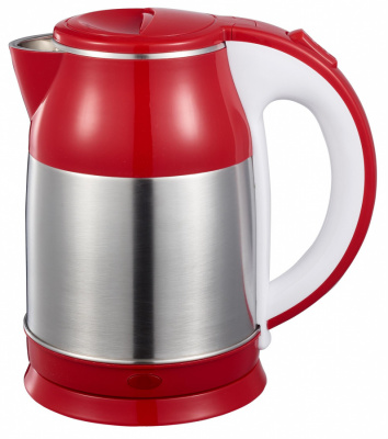 Чайник 1,8л 1800Вт красный, двойные стенки нерж/пластм. MAX-326A (12)