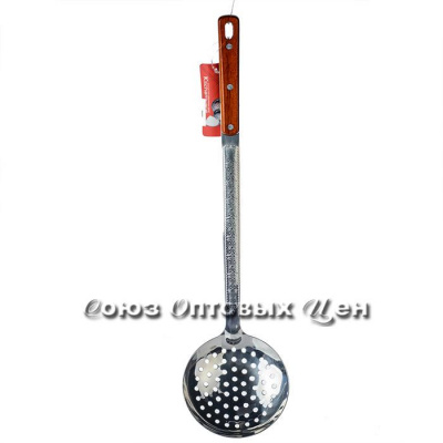 Шумовка метал с дер.ручкой 45см/240гр № 1