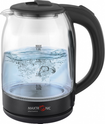 Чайник эл. MAXTRONIC стеклянный с подсв., MAX-405 (12)