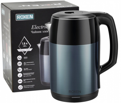 Чайник эл. ROXEN RX-205 Blue 1500Вт. 1,8л. (12)