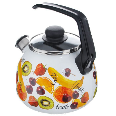 Чайник 3,0л FRUITS сфер. со свист. белосн. (4)