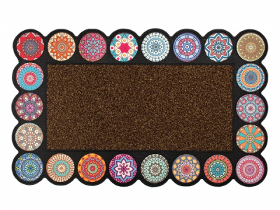 Коврик придверный MOSAIC RONDO коричн.76х45см