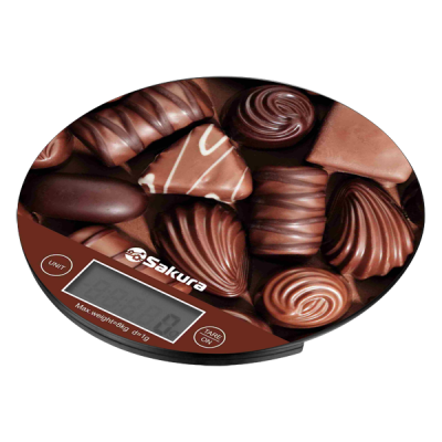 Весы кухонные электронные 8кг (шоколад) SA-6076С