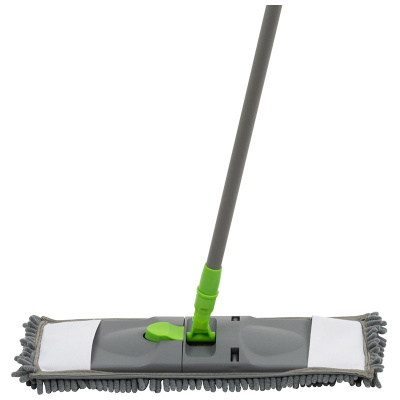 Швабра для пола с насадкой из микрофибры Mop Click Лапша серый