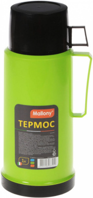 Термос 1,0л Mallony стекл.колба (цвет в ассорт.)  2644Н