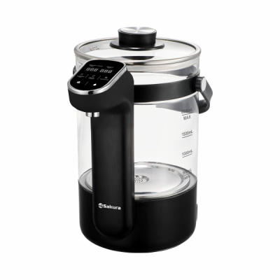 Термопот SA-1373BK Premium 2,0л стекл. LCD сенсор 13 темп., автоподача 50-300мл