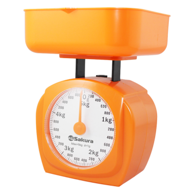 Весы кухонные механические 5кг (оранжевый) SA-6017A