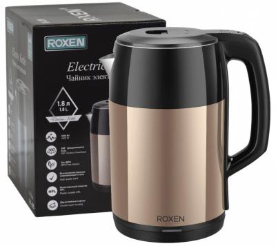 Чайник эл. ROXEN RX-205 Gold 1500Вт. 1,8л. (12)