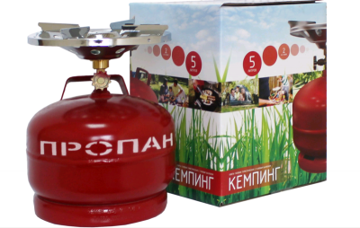 Плита газовая турист. "Кемпинг" с баллоном 5 л