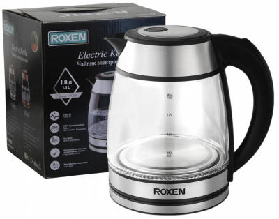 Чайник эл. ROXEN RX-7052 Silver 1500Вт. 1,8л. (12)