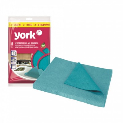 Салфетка YORK 35х50см вискоза Люкс 5+1 шт.