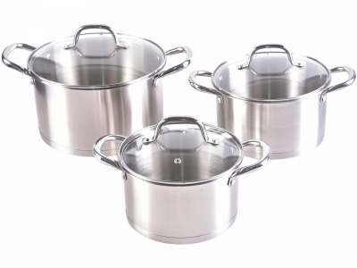 Набор кастрюль Millet M-702 6пр. (1.9л,2,6л,4.6л.) (4)