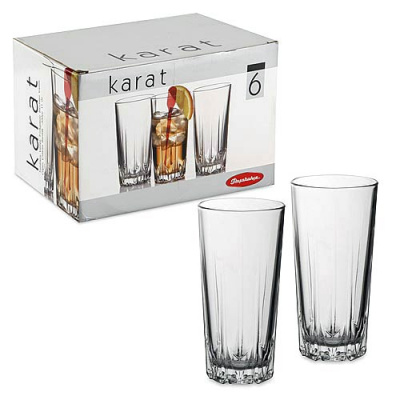 КАРАТ/KARAT набор 6 стаканов высок.330мл 52888