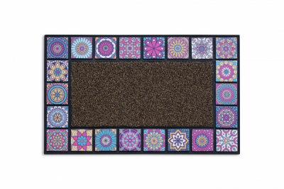 Коврик придверный MOSAIC QUADRO фиолет.76х45см