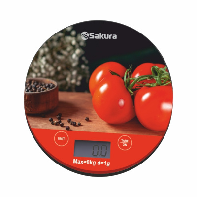 Весы кухонные электроные  8кг (помидоры и перец) SA-6076TP